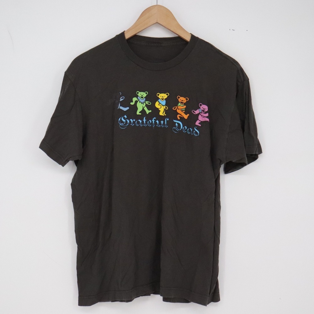 Grateful Dead T-Shirt Mens M Dancing Bears Black Graphic Band Tee Excellent